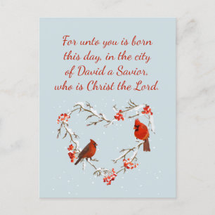 Carte Postale Luc 2:11 Écriture pour le verset de la Bible de No