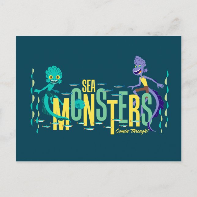 Carte Postale Luca | Des Monstres De Mer Arrivent ! (Devant)