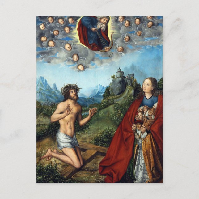 Carte Postale Lucas Cranach l'Ancien Le Christ et la Vierge (Devant)