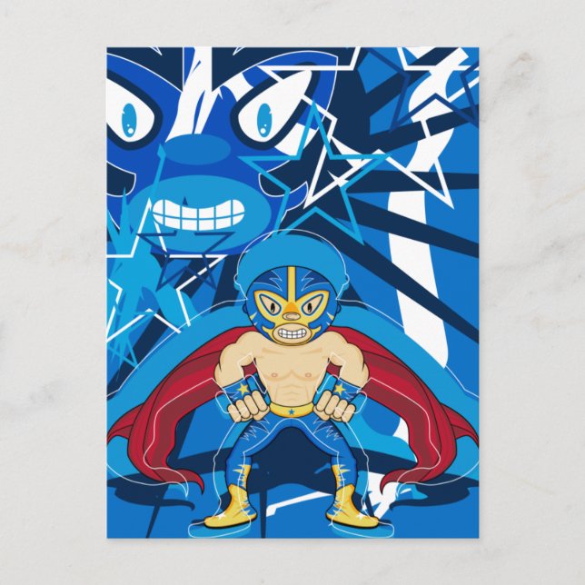 Carte Postale Lucha Libre Luchador Wrestler (Devant)
