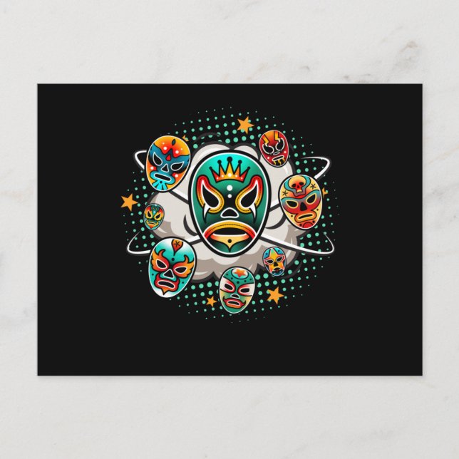 Carte Postale Lucha Libre Mask Mexique Lutte (Devant)