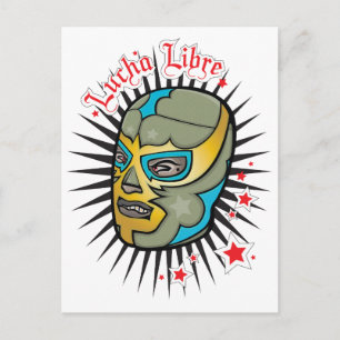 Carte Postale Lucha Libre Masque Mexicain de Lutte