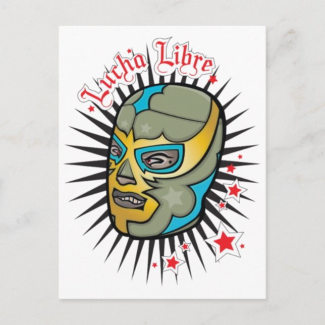 Carte Postale Lucha Libre Masque Mexicain de Lutte (Devant)