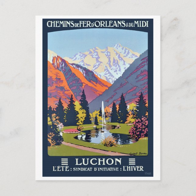 Carte Postale Luchon, centre spa, France, voyage vintage (Devant)