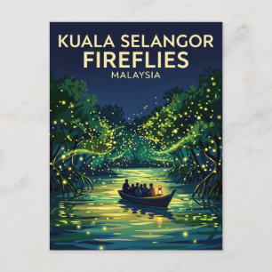 Carte Postale Lucioles de Kuala Selangor Malaisie
