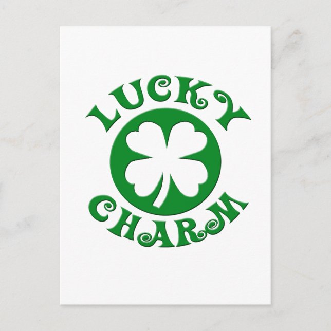 Carte Postale Lucky Charm Cercle vert/blanc (Devant)