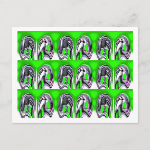 Carte Postale Lucky green art