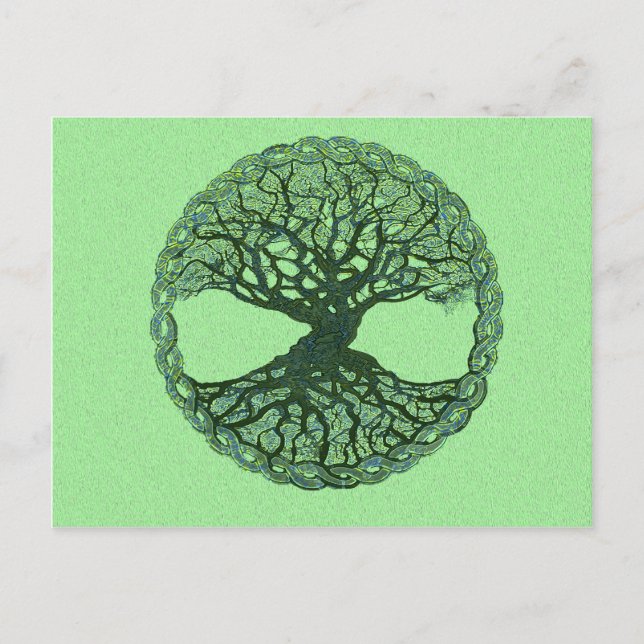 Carte Postale Lucky Green Tree of Life (Devant)