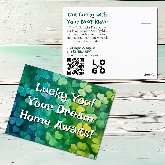 Carte Postale Lucky Immobilier, Immo, Marketing immobilier (Créateur téléchargé)