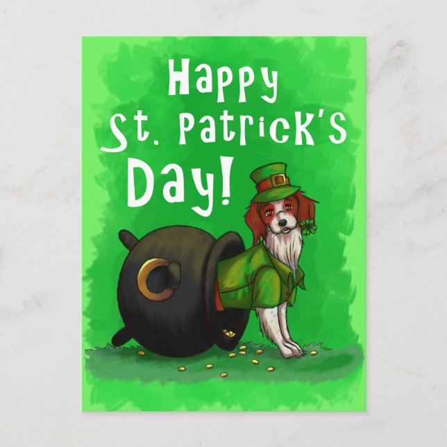 Carte Postale Lucky St. Patrick's Day Dog (Devant)