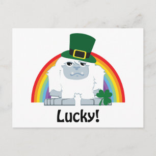 Carte Postale Lucky Yeti Leprechaun