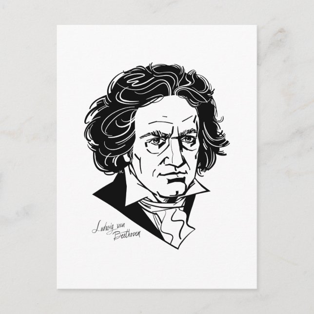Carte Postale Ludwig van Beethoven (Devant)