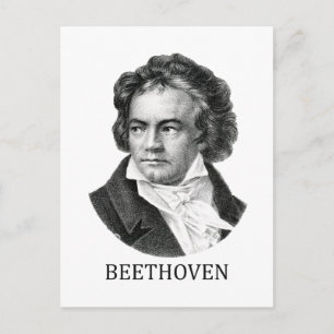 Carte Postale Ludwig van Beethoven, noir