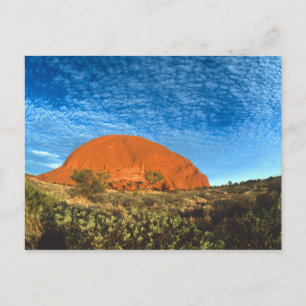 Carte Postale Lueur rouge de la célèbre Ayers Rock dans l'Outbac