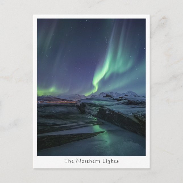 Carte Postale Lueurs boréales Norvège (Devant)