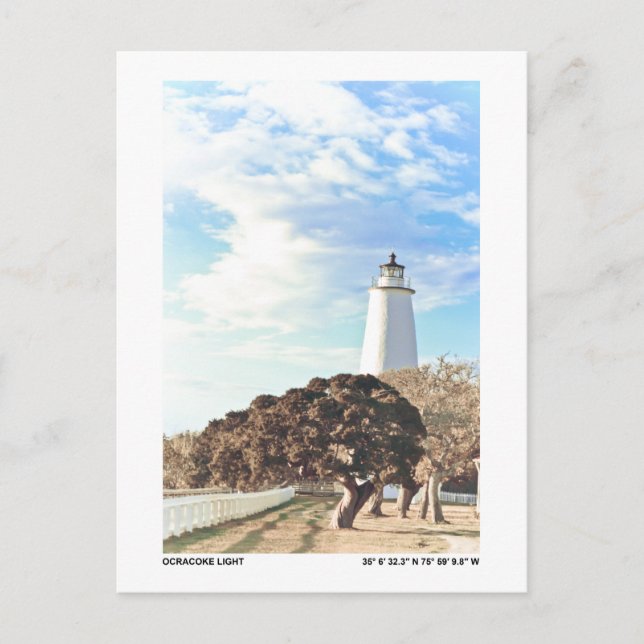 Carte Postale Lumière d'Ocracoke. (Devant)