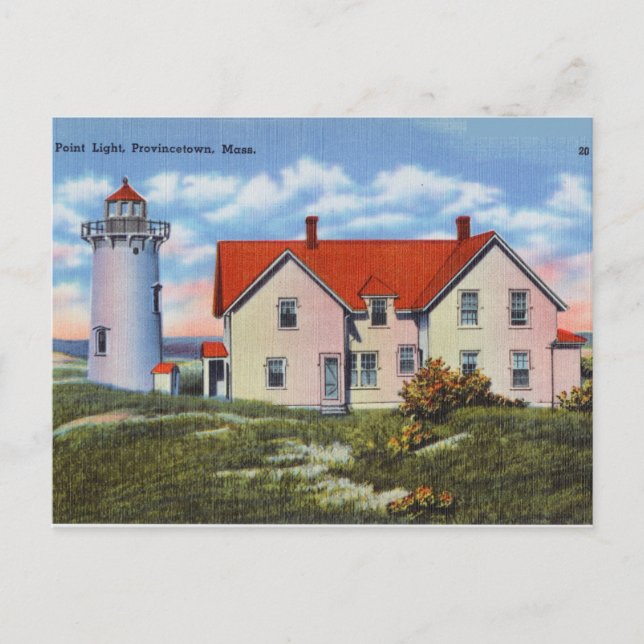 Carte Postale Lumière du point de course, Provincetown, Massachu (Devant)