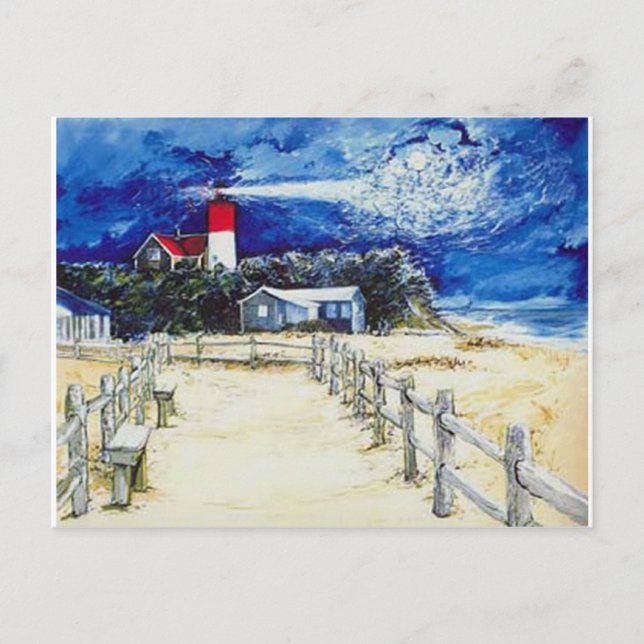 Carte Postale Lumière Nauset Conféring avec la Lune (Devant)