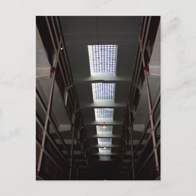 Carte Postale Lumière sur la prison d'Alcatraz (Devant)