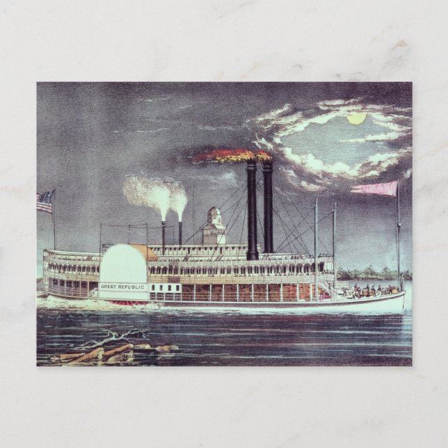 Carte Postale Lumière sur le Mississippi (Devant)