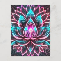 Lumières au néon Fleur de lotus Réveil Reiki Magie