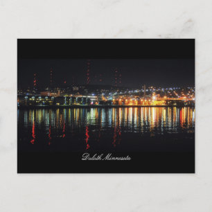 Carte Postale Lumières de la ville Duluth Minnesota