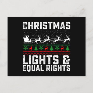 Carte Postale Lumières De Noël Et Égalité Des Droits Féministes