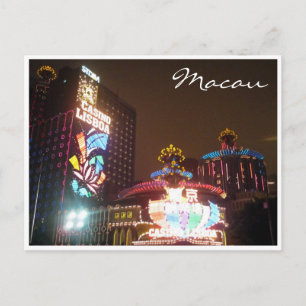 Carte Postale lumières du casino macau