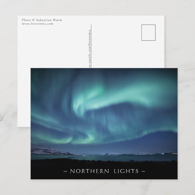 Carte Postale Lumières du Nord (Devant / Derrière)