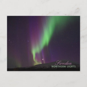 Carte Postale Lumières du Nord à Lappland, Suède