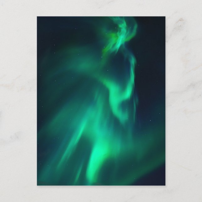 Carte Postale Lumières du Nord Aurora Vert (Devant)