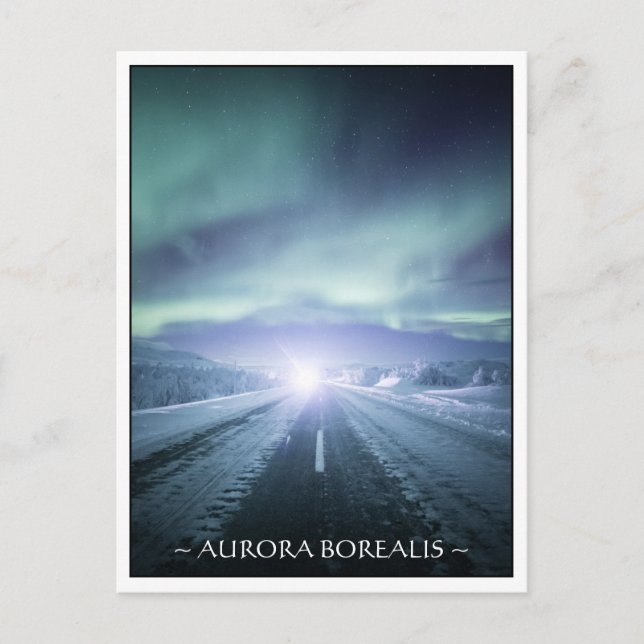 Carte Postale Lumières du Nord Finlande (Devant)