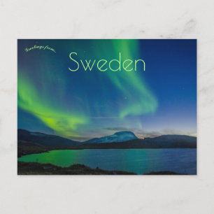 Carte Postale Lumières du Nord Parc national d'Abisko Suède