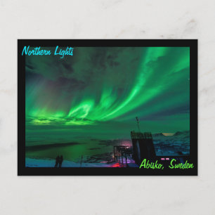 Carte Postale Lumières du Nord sur Abisko Suède