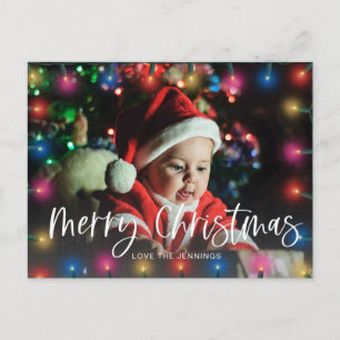Carte Postale Lumières joyeuses de Noël Photo