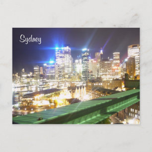 Carte Postale lumières nocturnes de sydney