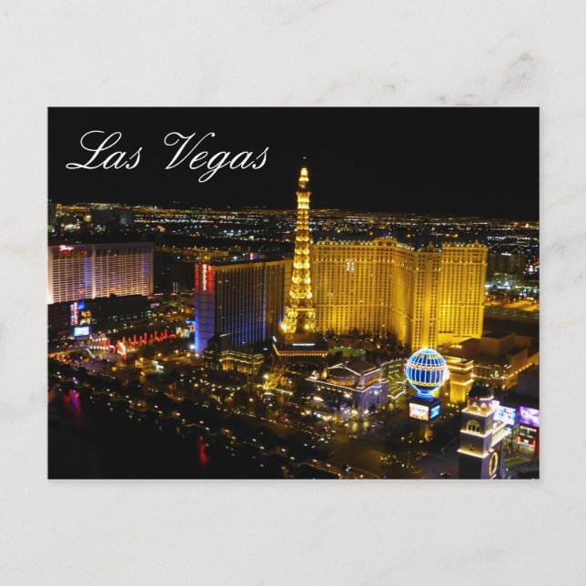 Carte Postale Lumières nocturnes Las Vegas Strip (Devant)