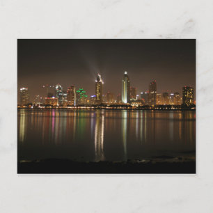 Carte Postale Lumières Nuits City Harbour Vue San Diego