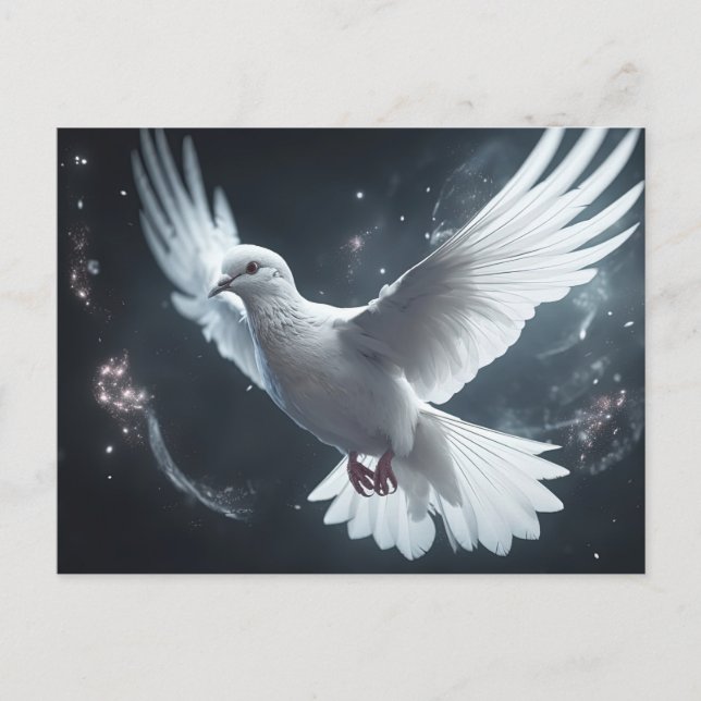 Carte Postale Lumières scintillantes White Peace Dove (Devant)