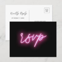 Luminaire noir et rose en néon électrique RSVP