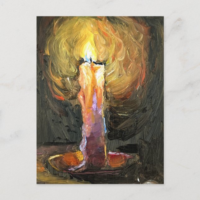 Carte postale lumineuse aux bougies (Devant)