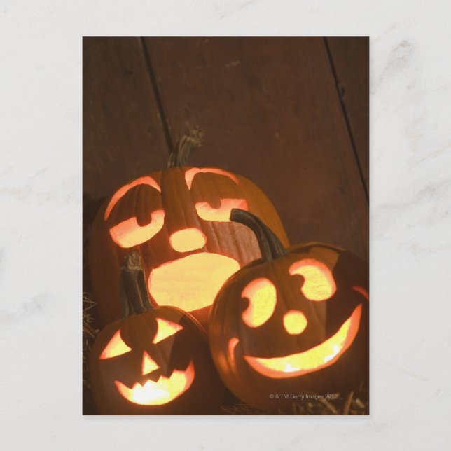 Carte Postale Lumineuse jack-o'lanternes 2 (Devant)