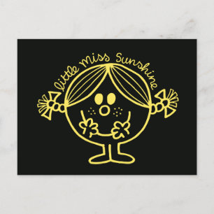 Carte Postale Lumineuse Petite Mlle Sunshine Jaune