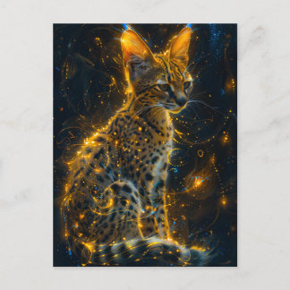 Carte Postale Luminosité cosmique du néon jaunâtre