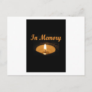 Carte Postale Luminosité de bougie en mémoire