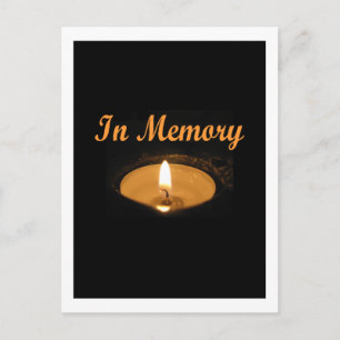 Carte Postale Luminosité de bougie en mémoire