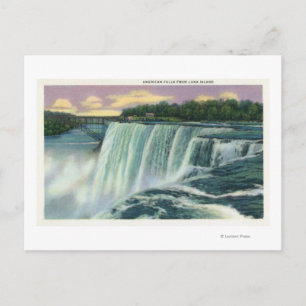 Carte Postale Luna Island Vue sur les chutes américaines