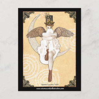 Carte postale lunaire de Steampunk