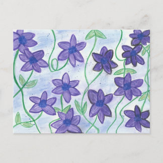 Carte postale lunatique de rivière de Violet-Lis