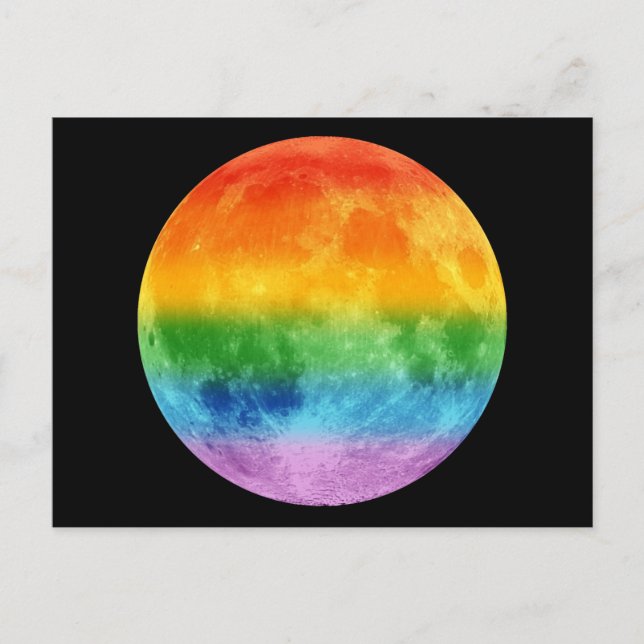 Carte Postale Lune arc-en-ciel (Devant)